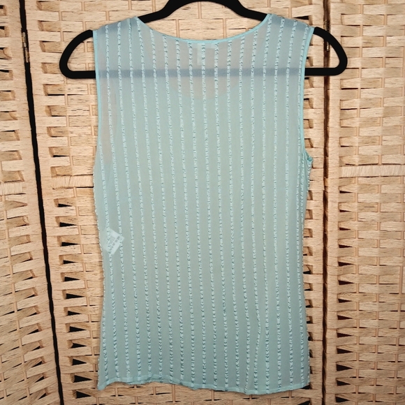 Escada Silk Sheer Women's Sleeveless Top - Light Green 36 - Picture 6 of 10